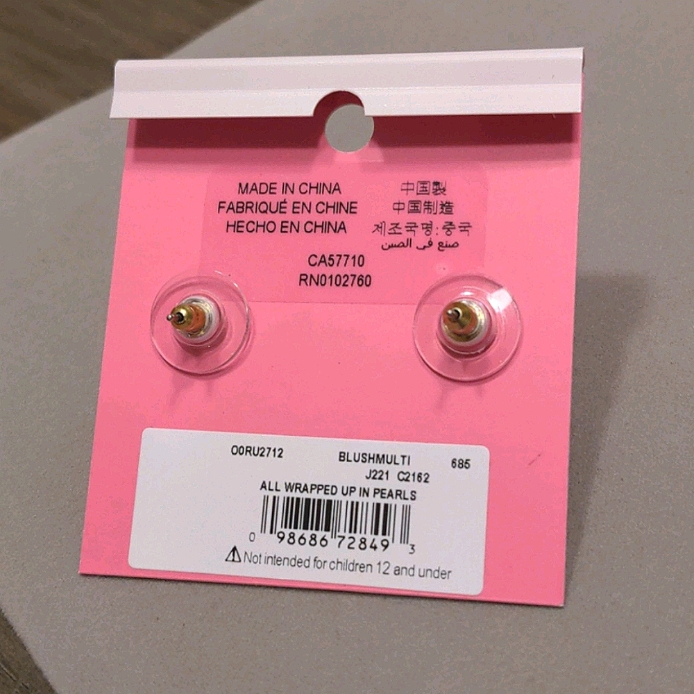 NEW Kate Spade Pearl Drop Earrings in Rose Gold - Picture 9 of 9